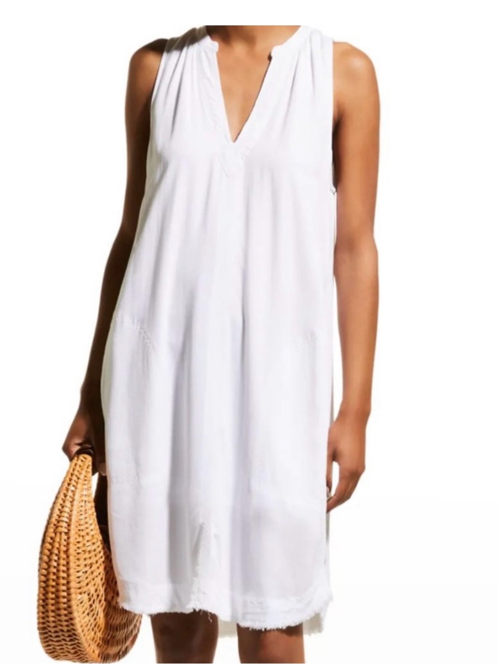 Splendid Linen raw hem V-neck dress size X-small